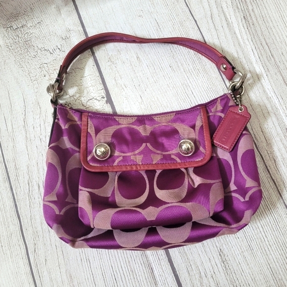 Coach Signature Shoulder Handbag Purse 13833 - Picture 2 of 8